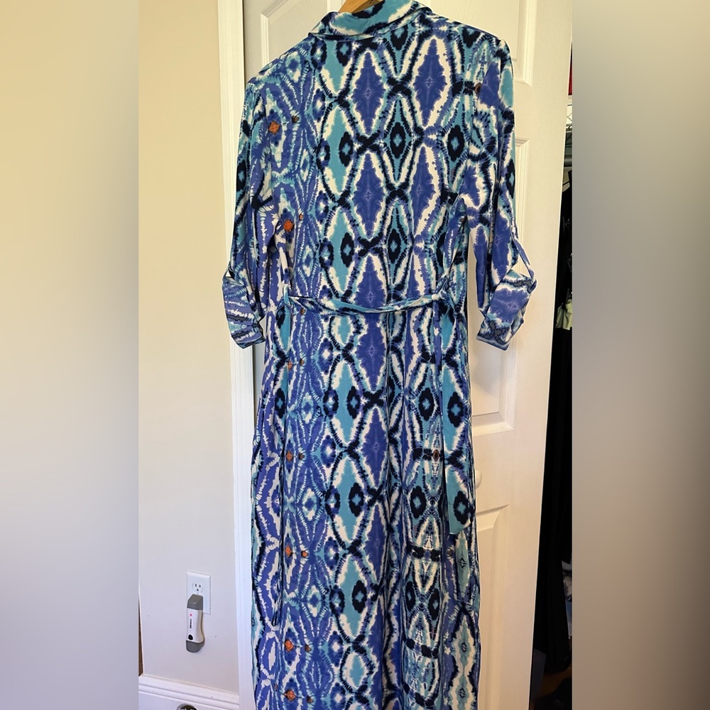 Muestrarios Full-Length Shirtdress 100% polyester. NWT - Picture 3 of 9